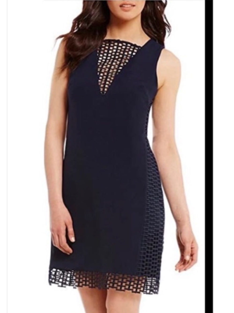 ANTONIO MELANI Navy Blue Women’s Baird Sleeveless Shift Dress